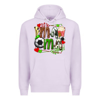 Lilac mama soccer with popcorn Premium Hoodie - texasbilliewilder