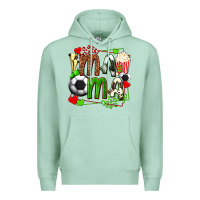 Seafoam mama soccer with popcorn Premium Hoodie - texasbilliewilder