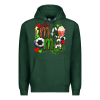 Sports Green mama soccer with popcorn Premium Hoodie - texasbilliewilder