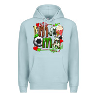 Blue Mist mama soccer with popcorn Premium Hoodie - texasbilliewilder