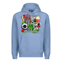 Colony Blue mama soccer with popcorn Premium Hoodie - texasbilliewilder