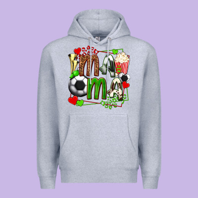 Mama Soccer With Popcorn Premium Hoodie Designed By Texasbilliewilder