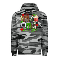 Slate Camo mama soccer with popcorn Premium Hoodie - texasbilliewilder