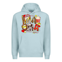 Blue Mist mama softball baseball with popcorn Premium Hoodie - texasbilliewilder