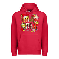 Cardinal mama softball baseball with popcorn Premium Hoodie - texasbilliewilder