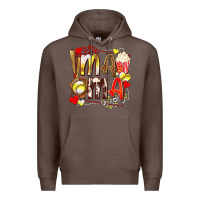 Coffee mama softball baseball with popcorn Premium Hoodie - texasbilliewilder