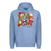 Colony Blue mama softball baseball with popcorn Premium Hoodie - texasbilliewilder