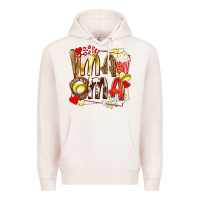 Pale Pink mama softball baseball with popcorn Premium Hoodie - texasbilliewilder