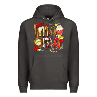 Smoke mama softball baseball with popcorn Premium Hoodie - texasbilliewilder