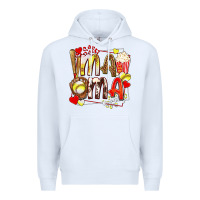 White mama softball baseball with popcorn Premium Hoodie - texasbilliewilder