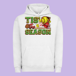 Tis' The Season Softball Urban Hoodie Designed By Zillion Design Studio