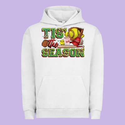 Tis' The Season Softball Urban Hoodie Designed By Zillion Design Studio