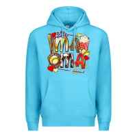 Ocean Blue mama softball baseball with popcorn Premium Hoodie - texasbilliewilder