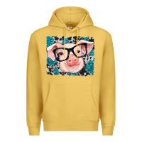 Antique Gold gemstone and cowhide pig Premium Hoodie - RanaPortraitStore