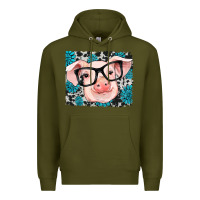 Army Green gemstone and cowhide pig Premium Hoodie - RanaPortraitStore