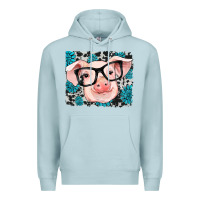 Blue Mist gemstone and cowhide pig Premium Hoodie - RanaPortraitStore
