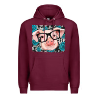 Burgundy gemstone and cowhide pig Premium Hoodie - RanaPortraitStore
