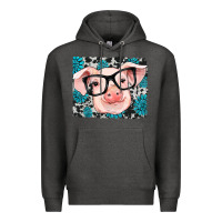 Charcoal Heather gemstone and cowhide pig Premium Hoodie - RanaPortraitStore