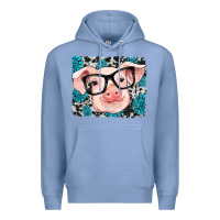 Colony Blue gemstone and cowhide pig Premium Hoodie - RanaPortraitStore