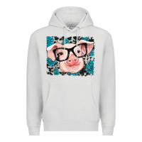 Dove Grey gemstone and cowhide pig Premium Hoodie - RanaPortraitStore