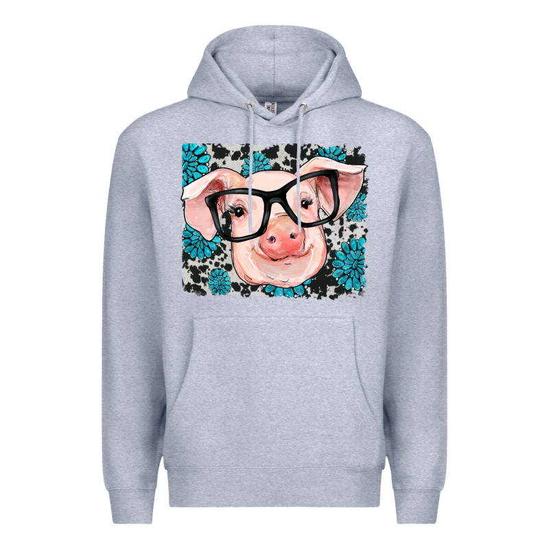 Gemstone And Cowhide Pig Premium Hoodie by RanaPortraitStore | Teevron