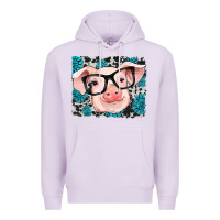 Lilac gemstone and cowhide pig Premium Hoodie - RanaPortraitStore