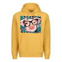 Mustard gemstone and cowhide pig Premium Hoodie - RanaPortraitStore