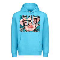 Ocean Blue gemstone and cowhide pig Premium Hoodie - RanaPortraitStore