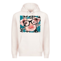 Pale Pink gemstone and cowhide pig Premium Hoodie - RanaPortraitStore