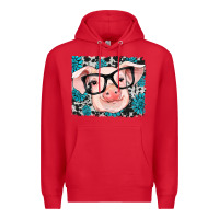 Red gemstone and cowhide pig Premium Hoodie - RanaPortraitStore