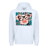 White gemstone and cowhide pig Premium Hoodie - RanaPortraitStore