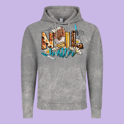 Nail Hustler Vintage Hoodie Designed By Adodesignshop