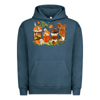 Pigment Midnight Navy fall nurse coffee cups Urban Hoodie - texasbilliewilder