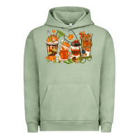 Pigment Oil Green fall nurse coffee cups Urban Hoodie - texasbilliewilder