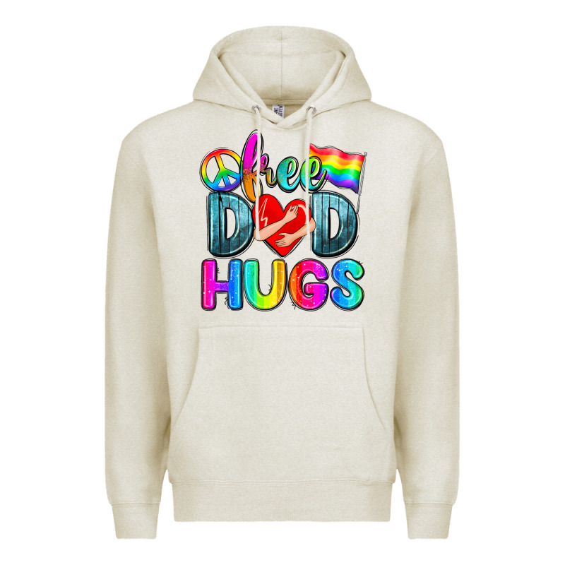 Free Dad Hugs Premium Hoodie by Zillion Design Studio | Teevron