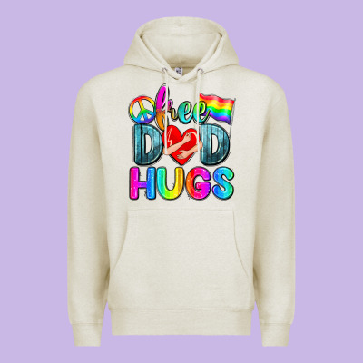 Free Dad Hugs Premium Hoodie Designed By Zillion Design Studio