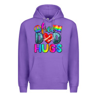 Purple free dad hugs Premium Hoodie - Zillion Design Studio