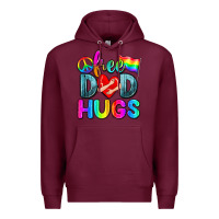 Burgundy free dad hugs Premium Hoodie - Zillion Design Studio