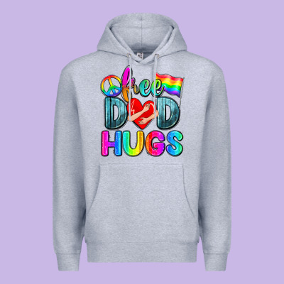 Free Dad Hugs Premium Hoodie Designed By Zillion Design Studio