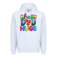 White free dad hugs Premium Hoodie - Zillion Design Studio