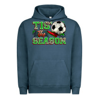 Pigment Midnight Navy tis' the season soccer Urban Hoodie - Zillion Design Studio