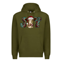 Army Green christmas joy with heifer cow Premium Hoodie - RanaPortraitStore