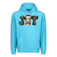 Ocean Blue christmas joy with heifer cow Premium Hoodie - RanaPortraitStore