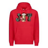 Red christmas joy with heifer cow Premium Hoodie - RanaPortraitStore