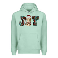 Seafoam christmas joy with heifer cow Premium Hoodie - RanaPortraitStore