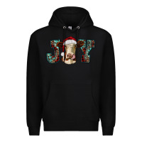 Black christmas joy with heifer cow Premium Hoodie - RanaPortraitStore