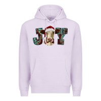 Lilac christmas joy with heifer cow Premium Hoodie - RanaPortraitStore