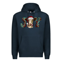 Navy christmas joy with heifer cow Premium Hoodie - RanaPortraitStore