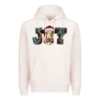 Pale Pink christmas joy with heifer cow Premium Hoodie - RanaPortraitStore