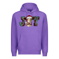 Purple christmas joy with heifer cow Premium Hoodie - RanaPortraitStore